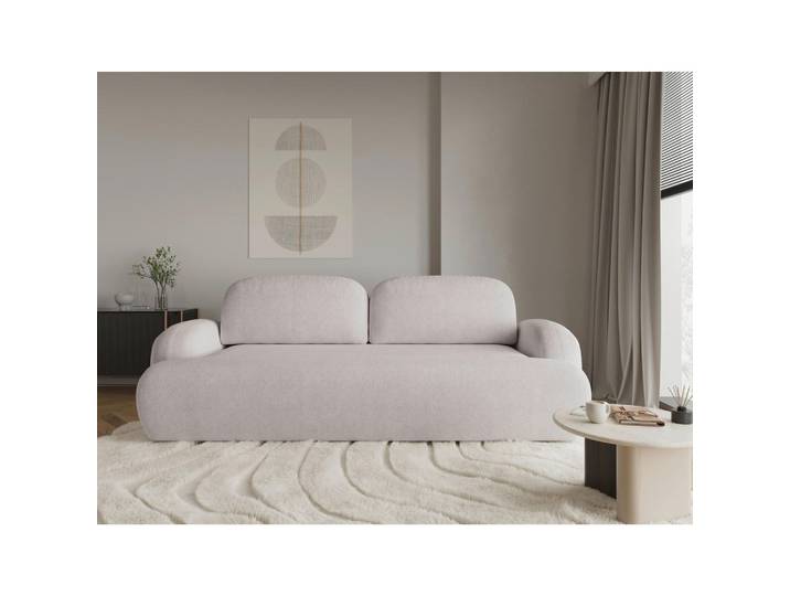 Mid.you 3-Sitzer-Sofa Sevilla Plus, Beige, Kunststoff, Füllung: Schaumstoff, 256x93x120 cm, Wohnzimmer, Sofas & Couches, Sofas, 3-Sitzer Sofas