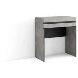 SKRAUT HOME Flurkonsole, Konsole für den Eingangsbereich, Möbel für den Eingangsbereich, 70x35x75cm, mit Schublade, mit Stauraum, Zementgrau _ 478_1