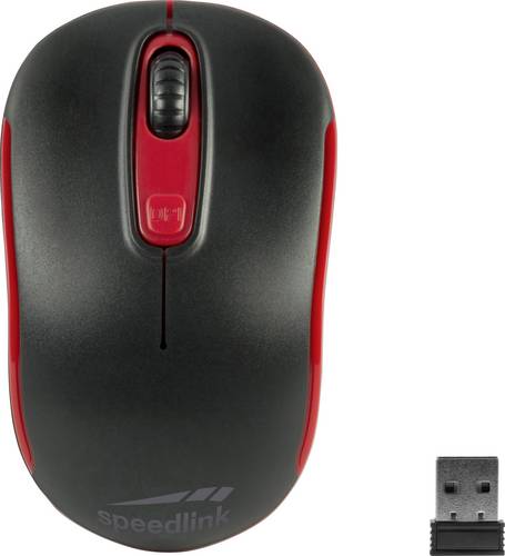 SpeedLink CEPTICA Maus Funk Optisch Schwarz, Rot 3 Tasten 1600 dpi