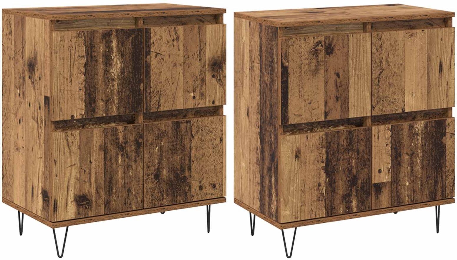 vidaXL Buffets 2 pc Bois ancien