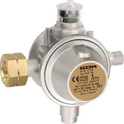 GOK Gasregler für Gewerbe mit ÜDS/SBS EN61-DS 1,5kg/h 50mbar
