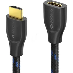 SON X-PHC041-015 - HDMI Verlängerungskabel, 4K 60Hz, Nylon, 1,5m