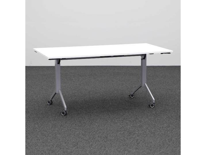 Klapptisch Tradingzone Proline 160x80 cm, Weiss/Silbergrau, Rechteckig, Neu - Perfekt für Meetings