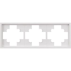 McPower Steckdosenrahmen Shallow, 3-fach, weiß