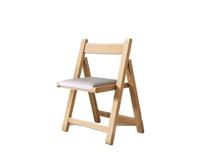 YBNKKUXKN Klappbare Esszimmerstühle, klappbare Küchenstühle aus Holz mit gepolstertem Sitz, Esszimmerstühle aus Massivholzrahmen for die Wohnung(Color1)