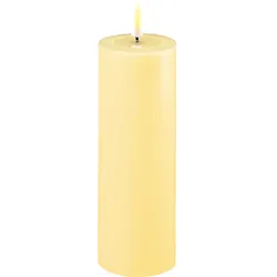 Deluxe Homeart LED Stumpenkerze Real Flame hellgelb, Ø5 x H15cm, hellgelb