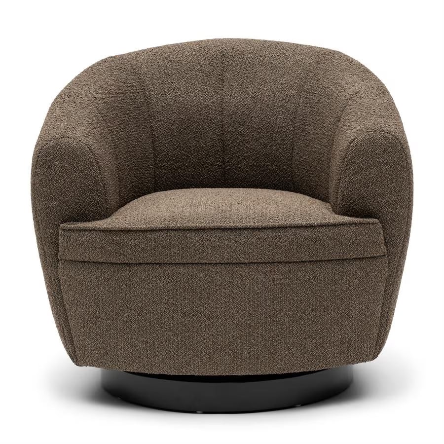 Rivièra Maison Draaifauteuil The Countess Bouclé - Classic Brown