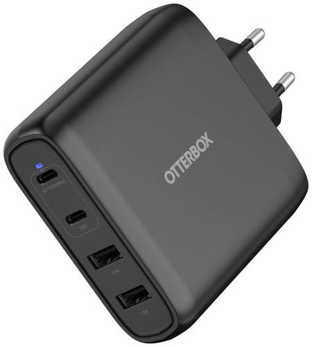 Otterbox Standard EU USB C USB Ladegerät 100 W 2x USB-C, 2x USB-A USB PD Schwarz Innenbereich