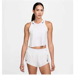 Nike, Damen, Sportshirt, Aeroswift Crop (S), Weiss, Schwarz