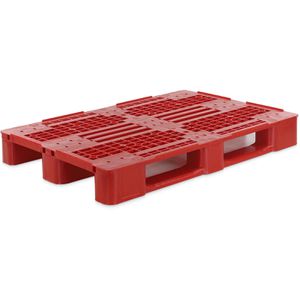 Alpha-Paletten Kunststoffpalette 1240-RO, aus PE, 120 x 80 cm, 5000 kg Tragkraft, 5 Stück