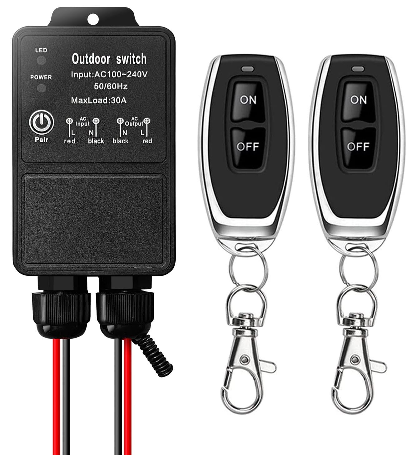 Selius Waterdichte draadloze afstandsbediening schakelaar met AC 220V 30A relais ontvanger