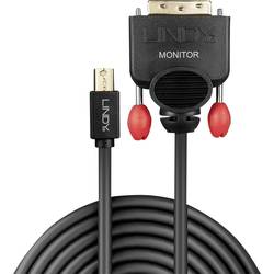 LINDY Mini-DisplayPort / DVI Adapterkabel Mini DisplayPort Stecker, DVI-D 18+1pol. Stecker 2.00 m Schwarz 41952 DisplayPort-Kabel