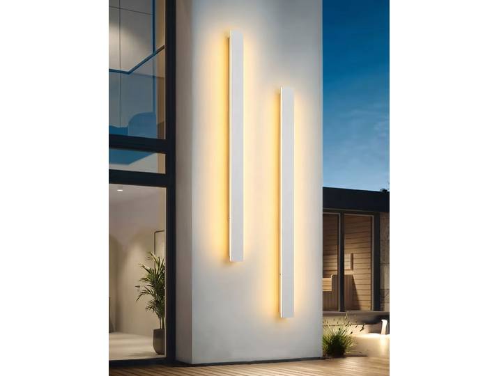 Applique murale LED étanche, lampe murale extérieure LED minimaliste noire, décoration murale pour balcon, terrasse, intérieur, IP65, éclairage de jardin extérieur