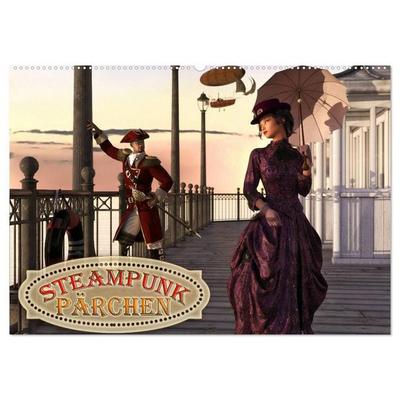 Steampunk Pärchen (Wandkalender 2027 DIN A2 quer), CALVENDO Monatskalender
