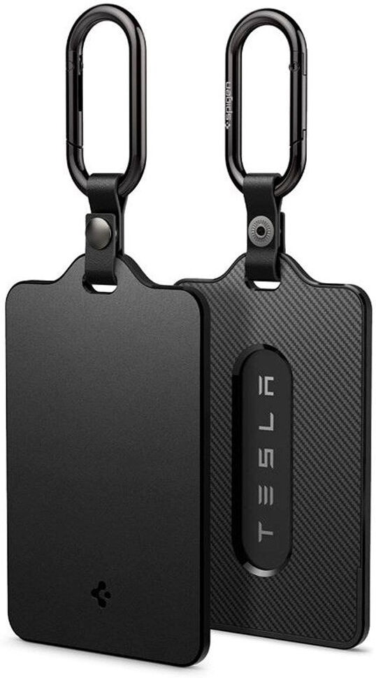 Spigen - Tesla Nøglekort Holder - Karabinhage - 2-Pack - Sort