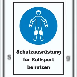 HB-Druck Schutzausrüstung für Rollsport benutzen Schild A2 (420x594mm)