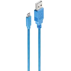 shiverspeak USB-Lade-/Synckabel USB A/micro B blau 1,8m