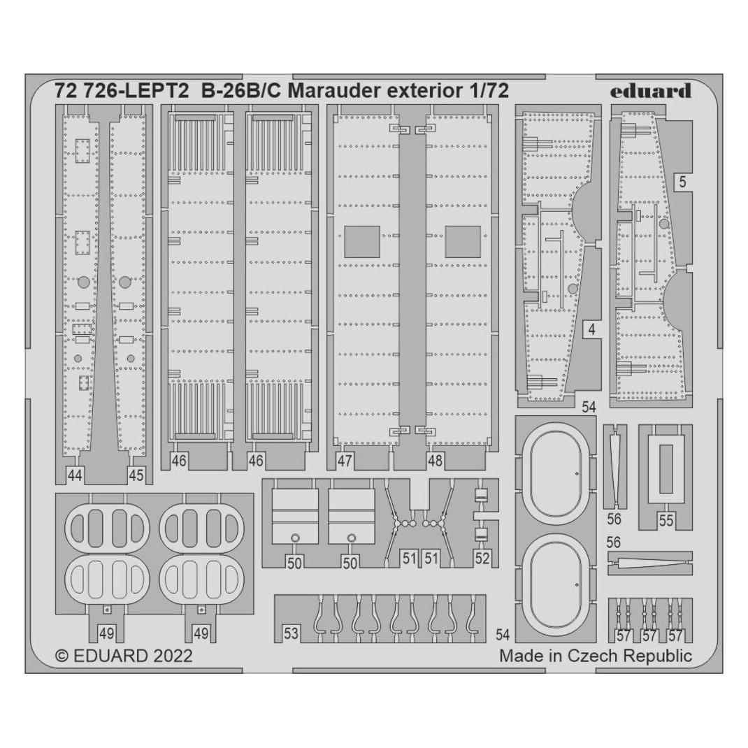 Eduard B-26B/C Marauder exterior for HASEGAWA / HOBBY 2000 (72726)
