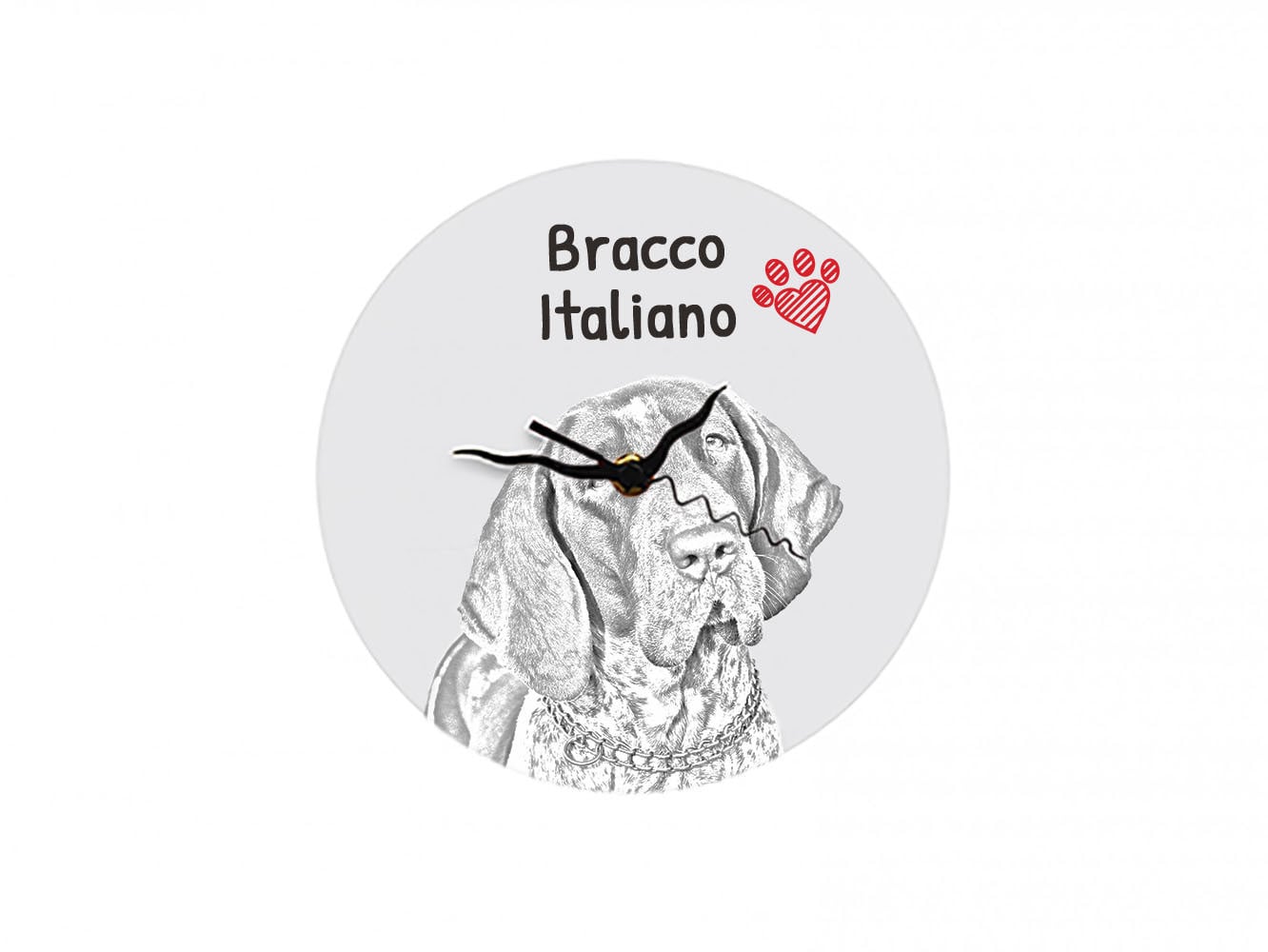 Art-Dog Wandklok Bracco Italiano