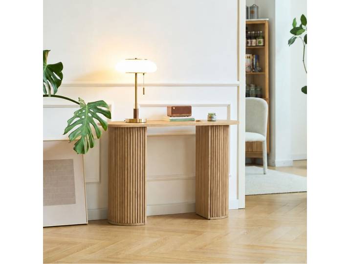Console en bois coloris naturel