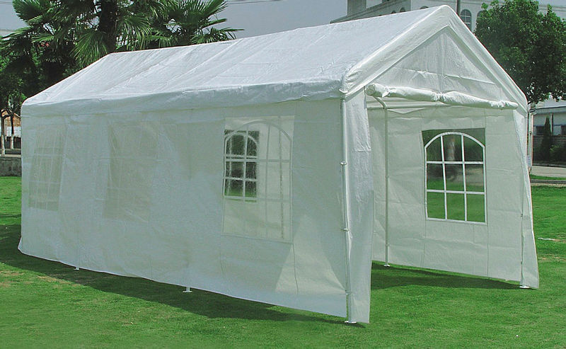 WESTERHOLTJ Pavillon 3 x 6 m, Farbe: weiß mit Seitenteilen,Stahl-Gestell 16896327