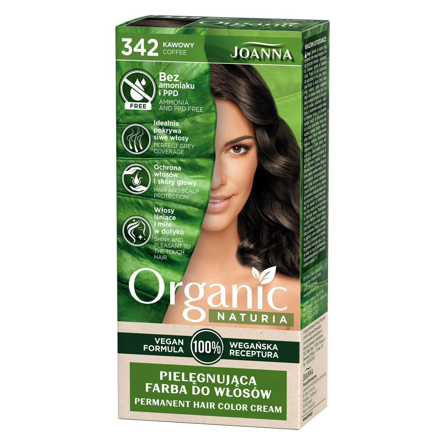 Joanna Naturia Organic caring hair dye without ammonia and PPD 342 Coffee (342 Kaffee) (5901018020293)