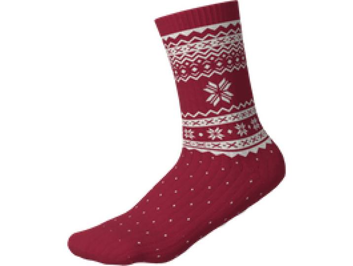 Chaussettes thermiques unisexes, 2 paires (rouge, 43-46)