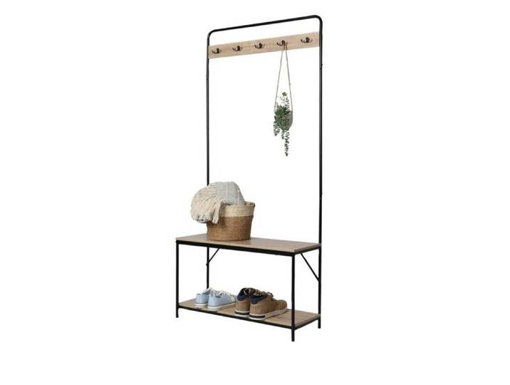 Etagère porte manteaux avec range chaussures