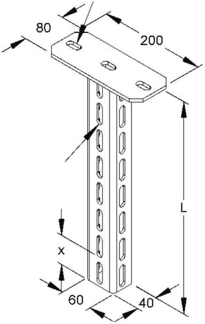 Niedax Tige suspendue HU 6040/2000 (HU 6040/2000)