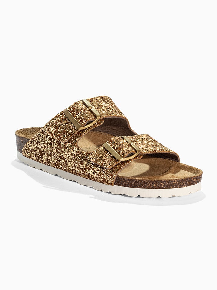BACKSUN Pantoletten "Bali" in Gold - 39