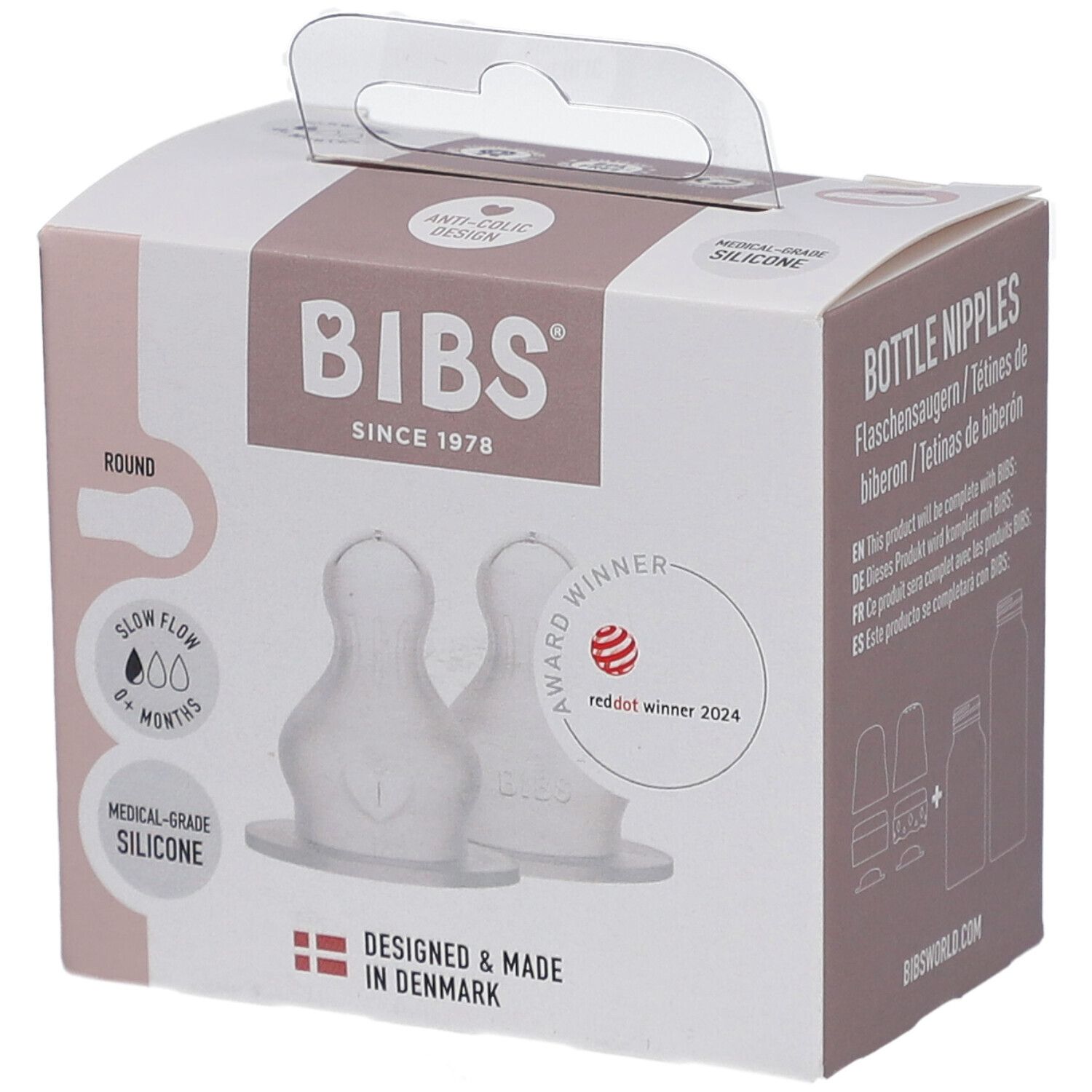 Bibs Zuigfles Spenen Siliconen Duopack Slow 2st 2 St Sauger