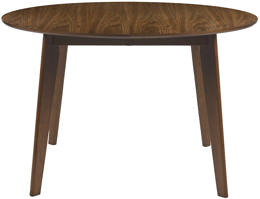 Miliboo Table à manger ronde extensible finition noyer L120-150 cm LEENA