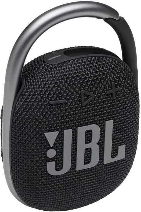 JBL Clip 4 Bluetooth Portable Speaker, Waterproof & Dustproof, Integrated Carabiner - Black