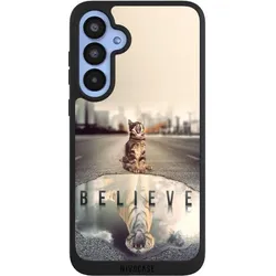 Nivocase Handyhülle für Samsung Galaxy A55 5G Hülle NIVOpure Case Schwarz Motivation Tiere Tiger (Samsung Galaxy A55), Smartphone Hülle, Schwarz