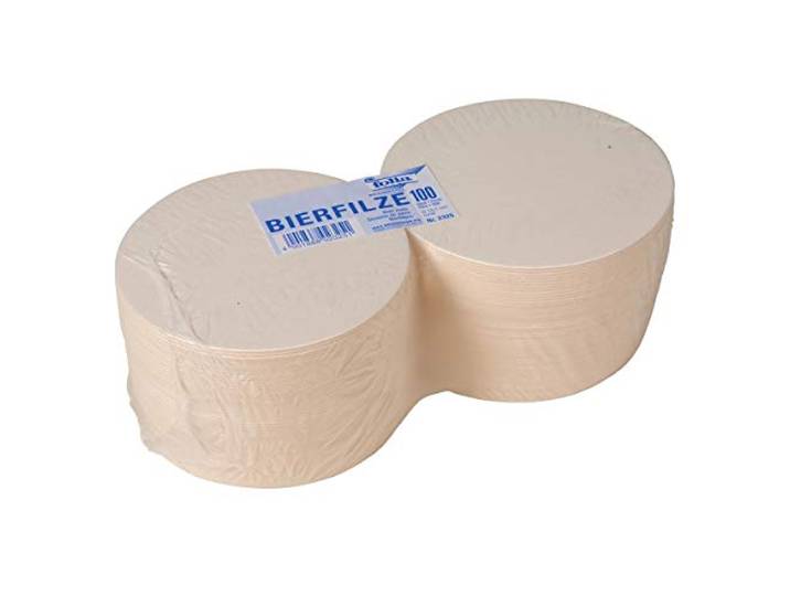 Folia 2325 Blanco Biervilt, Rond, Diameter 10,7 cm, 100 Stuks