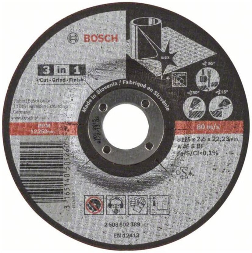 Bosch Power Tools 3-in-1 Scheibe 125 x 2,5mm 2608602389)