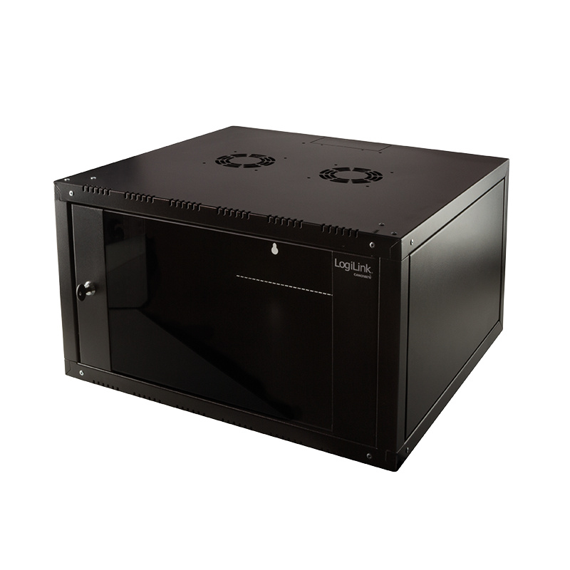 LogiLink W12E66B, Wandmontiertes Regal, 70 kg, 32 kg, Schwarz