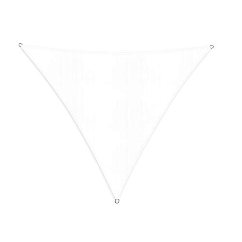 Lumaland Zonnezeil Wit met Nylon Bevestigingskoorden en UV-bescherming, 3 x 3 x 3 m
