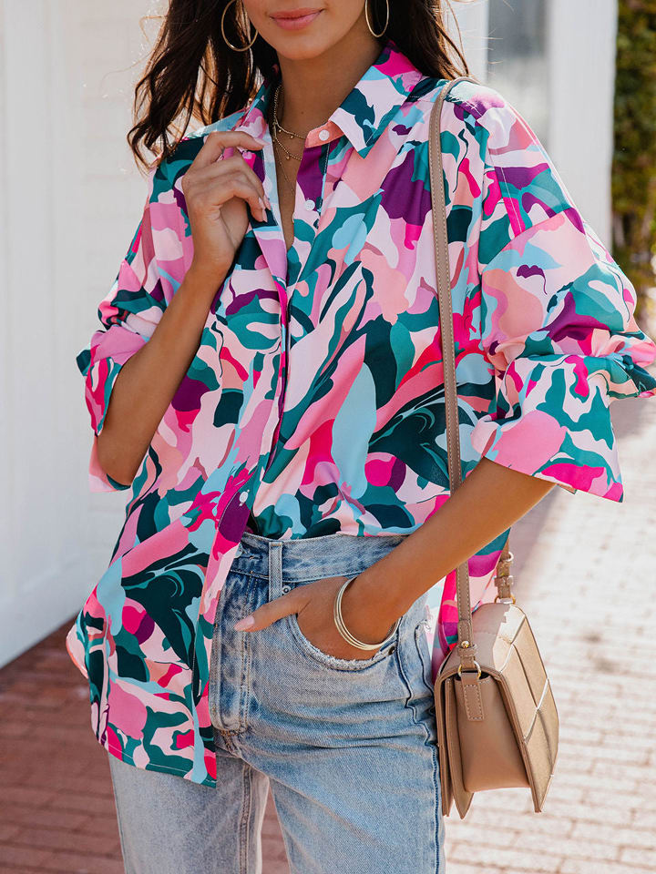 Milan Kiss Bluse in Bunt - S