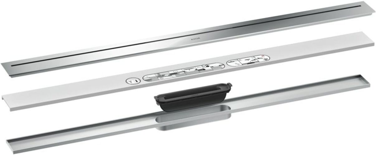Hansgrohe Duschrinne Drain 1000mm, Fertigset, frei im Raum, chrom (42523000)