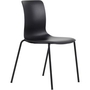 Köhl Besucherstuhl KOLLEG Mehrzweckstuhl, Vierfußstuhl, Kunststoff, schwarz, 10 Stück