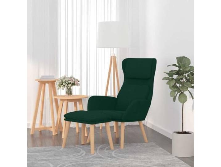 YUTAASU Velvet Lounge Chair with Ottoman Dark Green Metal Frame, Sturdy Construction, Comfortable Armrests, Easy Assembly, Living Room Furniture