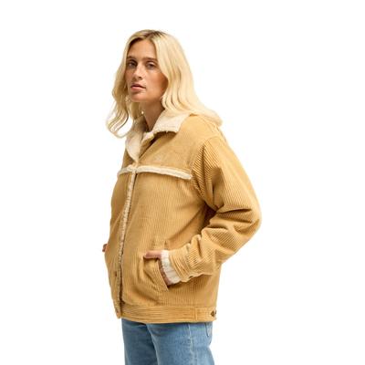 Outdoorjacke BILLABONG "Cord In Love", Damen, Gr. M, curry, Obermaterial: 100% Baumwolle., Jacken Outdoorjacke