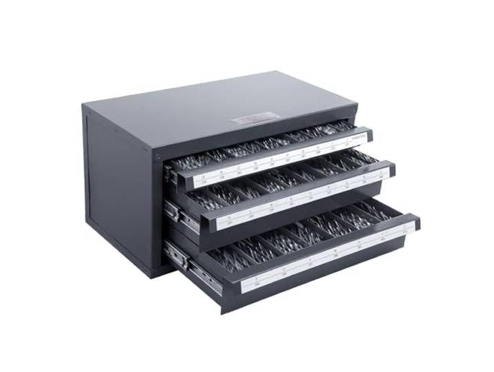 VEVOR Armoire Distributeur de forets à Trois tiroirs pour forets de A à Z\, Distributeur de forets en Acier avec étiquettes\, Distributeur de forets empilable pour Le Rangement des forets