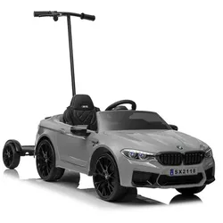 Autobatterie BMW M5 mit Plattform für Eltern silber lackiert