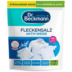 Dr.Beckmann Fleckenentferner Aktiv-Weiss, Fleckensalz, gegen Vergrauung & Schweiß, für weiße Wäsche, Oxi-Power, 400g