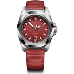 Victorinox I.N.O.X. Quartz, Kautschukband, Rot, 41mm Herrenuhr 242029
