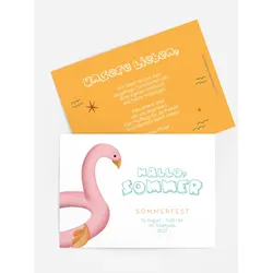 Einladung zum Sommerfest selbst gestalten mit Spruch und Fotos im Onlinedesigner bei Meine-Kartenmanufaktur.de