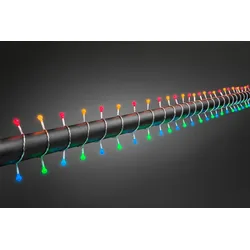 KONSTSMIDE LED-Lichterkette "Weihnachtsdeko aussen", transparent, Dioden 80 Stk. Flammen 80 Stk., Gesamtlänge 11,32m, Lichterketten, LED Globelichterkette, runde Dioden, 80 bunte Dioden