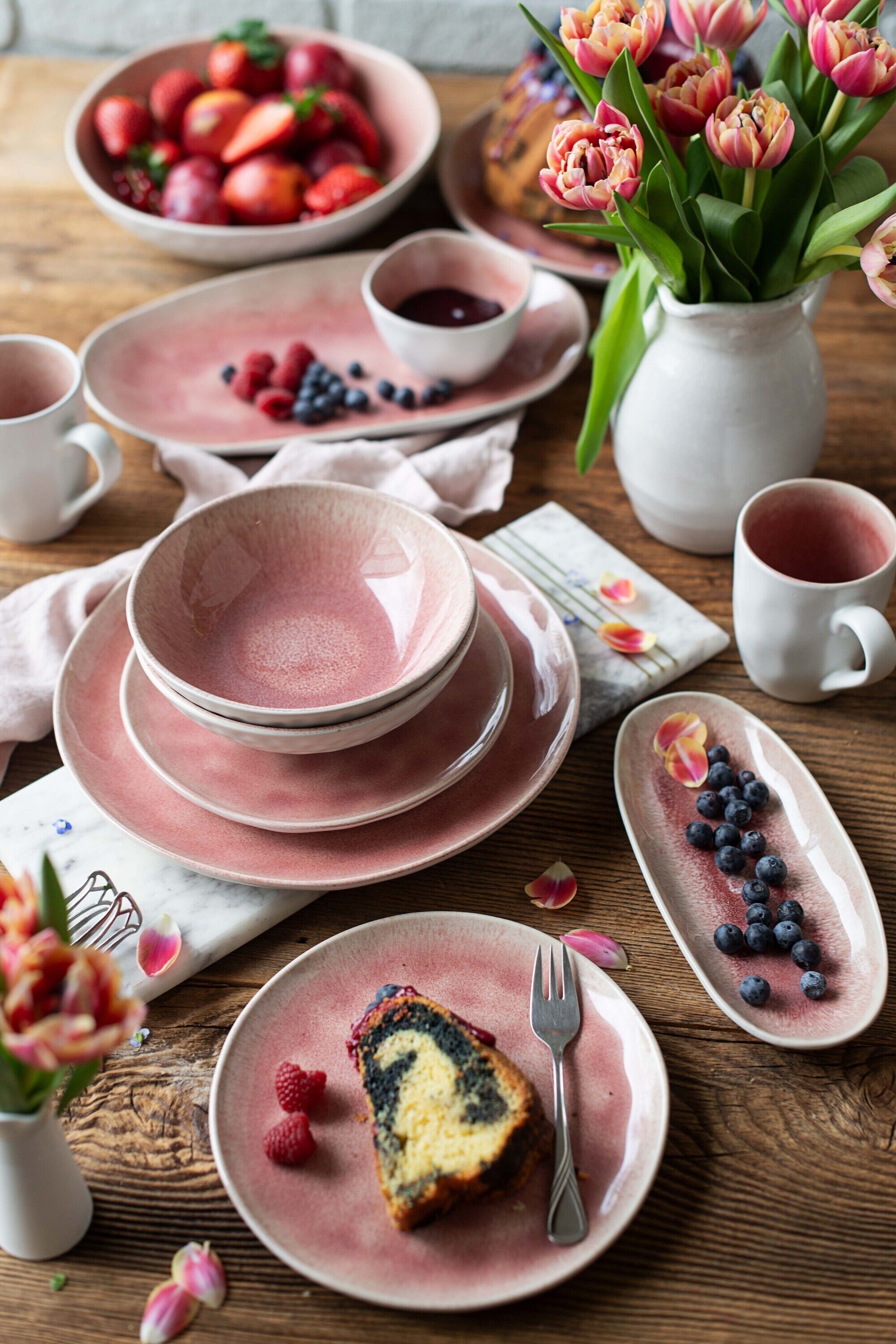 Servierplatte MÄSER "Frozen", lila (berry), Servierplatten, Servierplatte